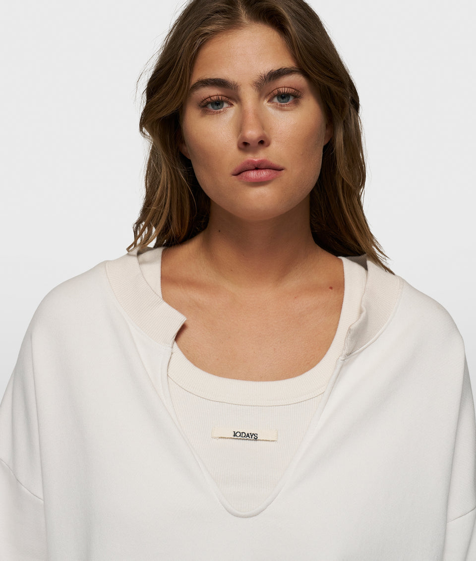 10DAYS v hals dubbele trui